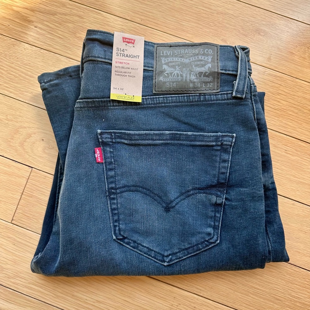 Levi's Straight Men's Jeans - Dark Blue Wash